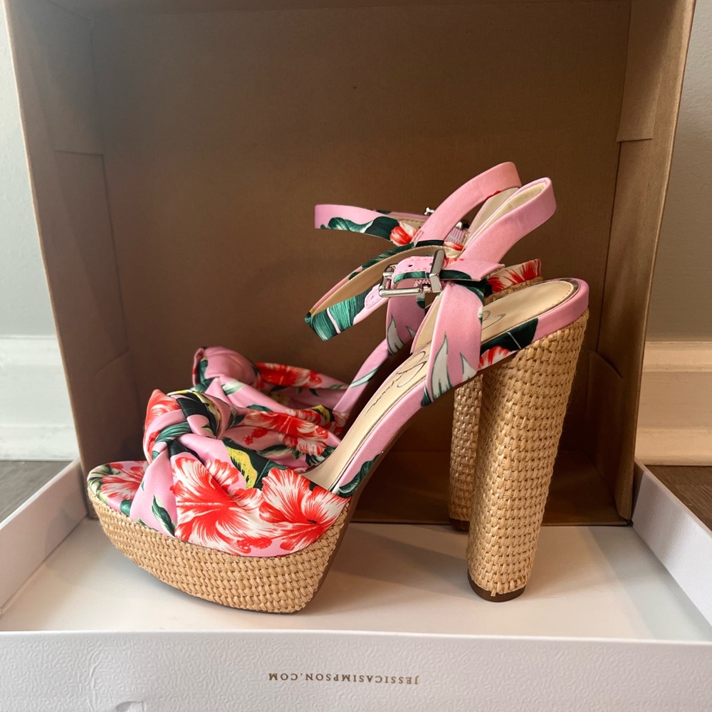 Jessica Simpson Tropical Heels